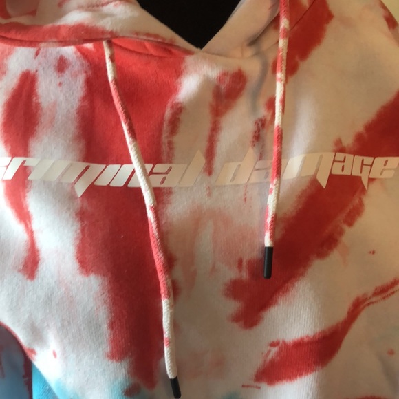 CRIMINAL DAMAGE tie dye hoodie size medium - Picture 12 of 16